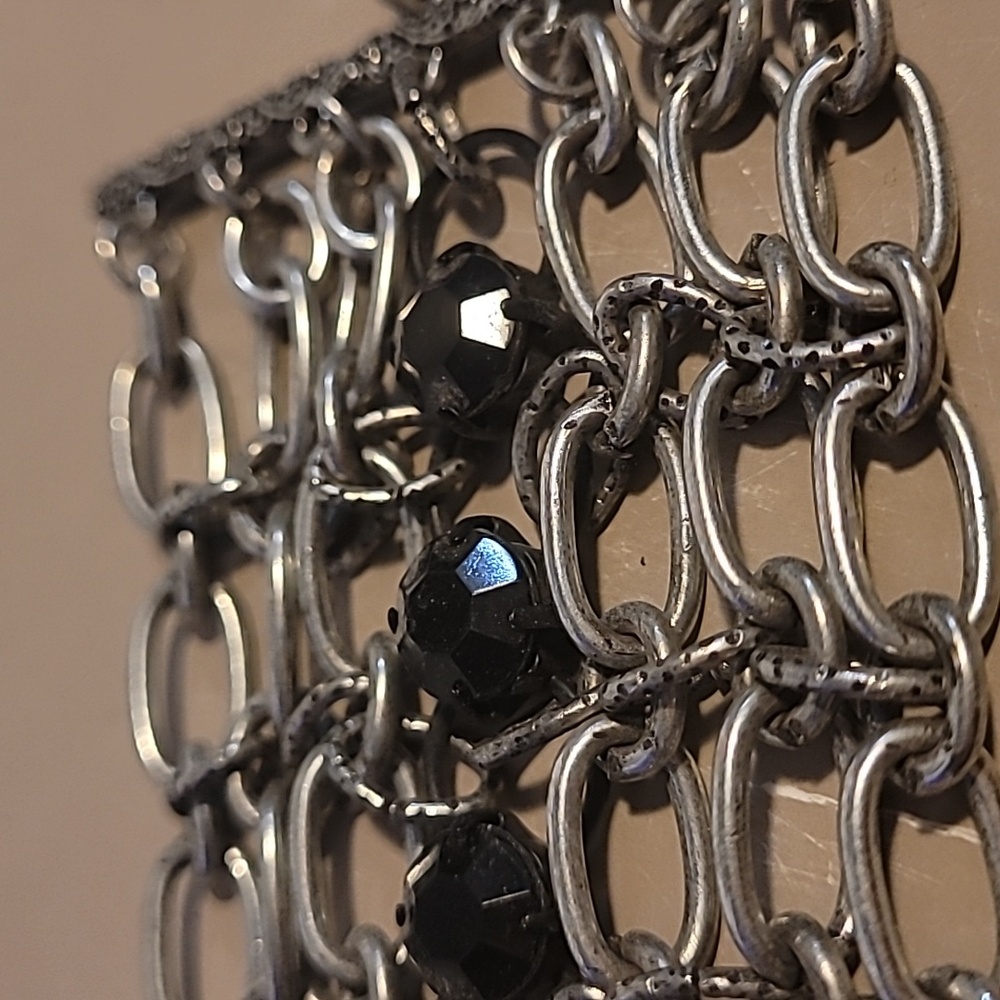 Braided Chain Bracelet Rhinestones - Picture 3 of 13